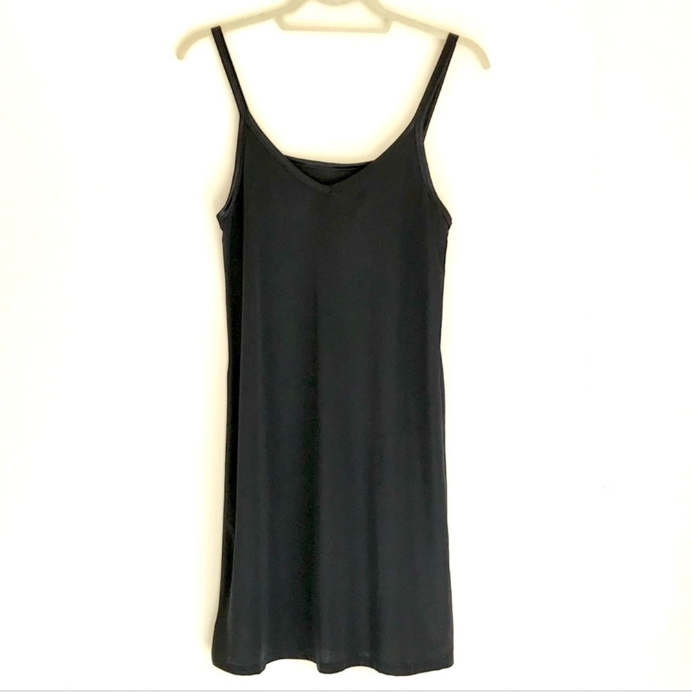 VANITY FAIR Spaghetti Strap Slip Dress | S/M | Black